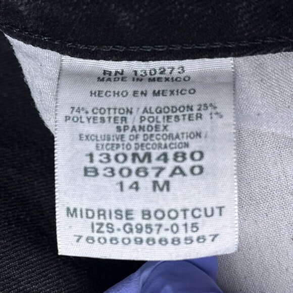 Riders By Lee Women's Black Midrise Bootcut Size 14M - Picture 8 of 13